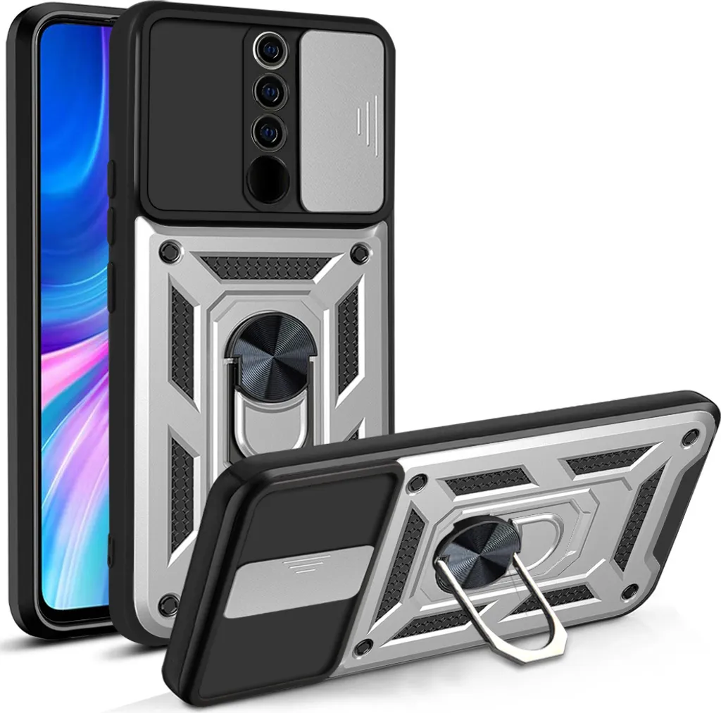 Custodia Xiaomi Redmi Note 8 Pro Antiurto Argento - Protezione 360°