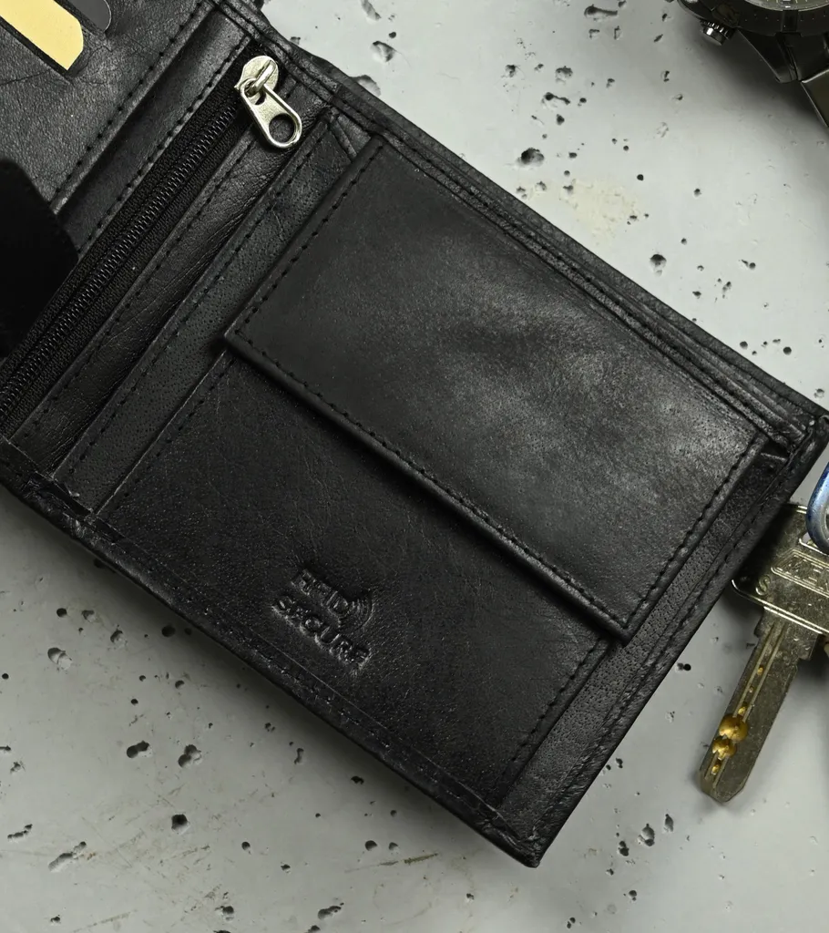 Portafoglio Uomo Pelle Grande con Zip e Portamonete | Elegante e Sicuro - 10