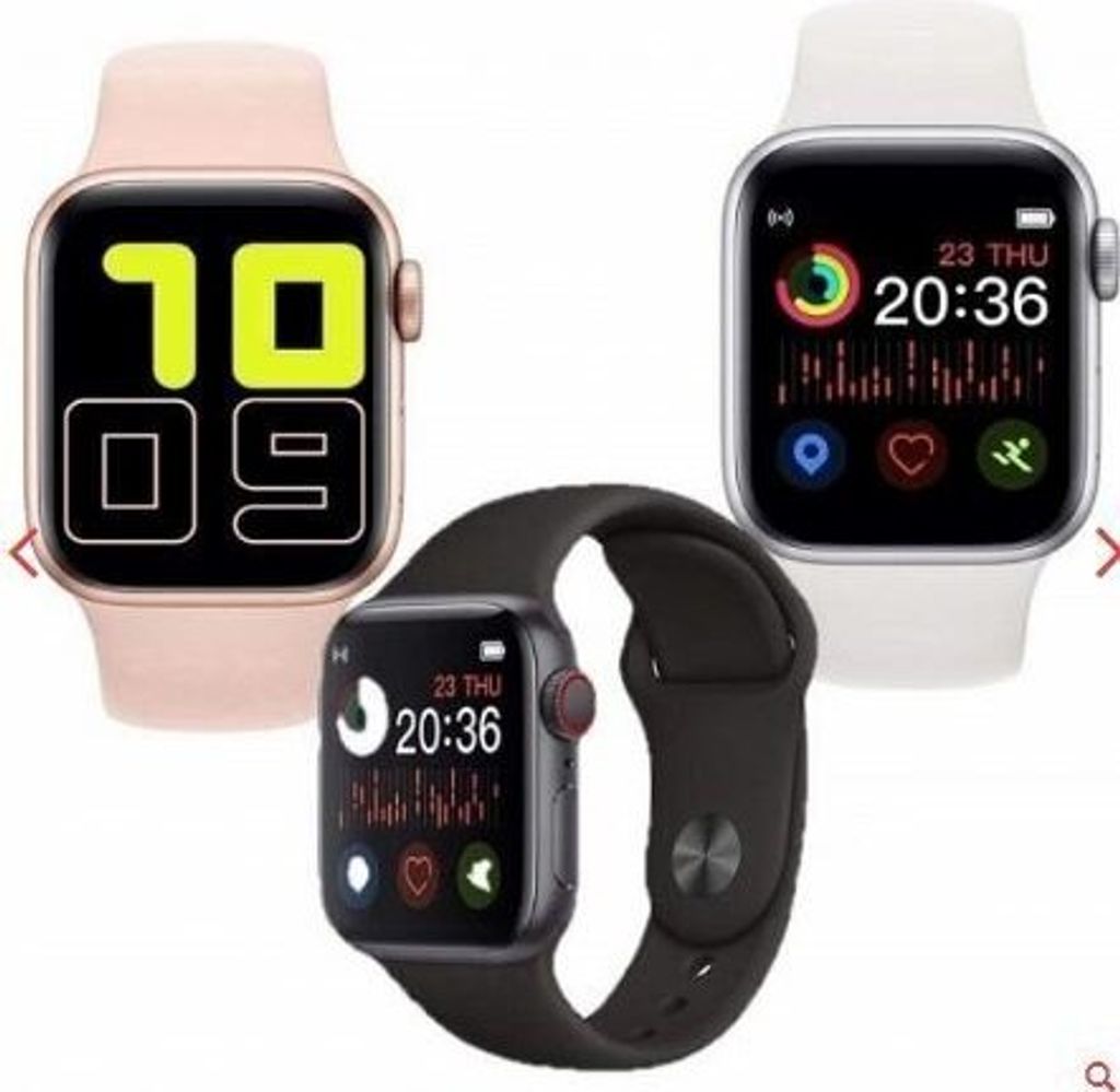 Smartwatch T55 Rosa 1,3 Zoll Display mit Blutdruck- und Produktbild 