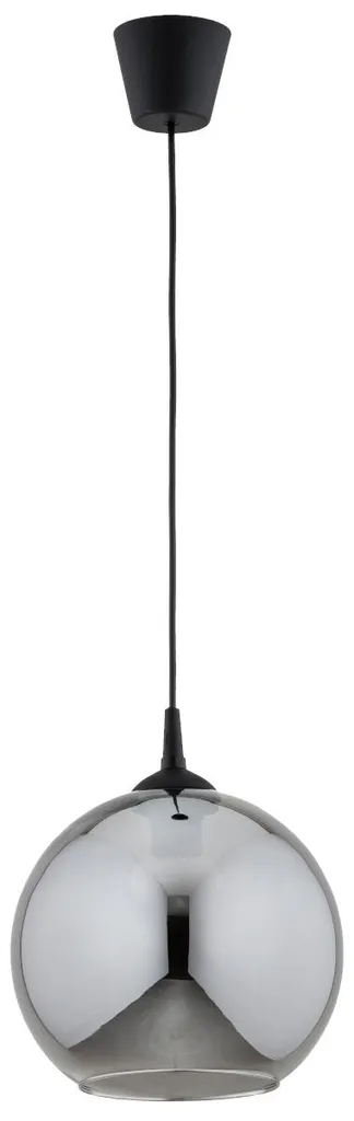 Luminaire suspendu pour plafond haut noir fumé Alfa 90cm idéal cuisine