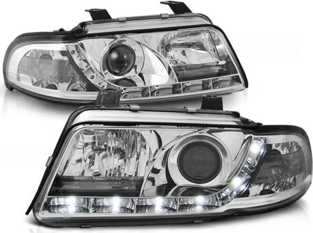 Phares LED de jour pour Audi A4 B5 Facelift 99-00 en finition Chrome