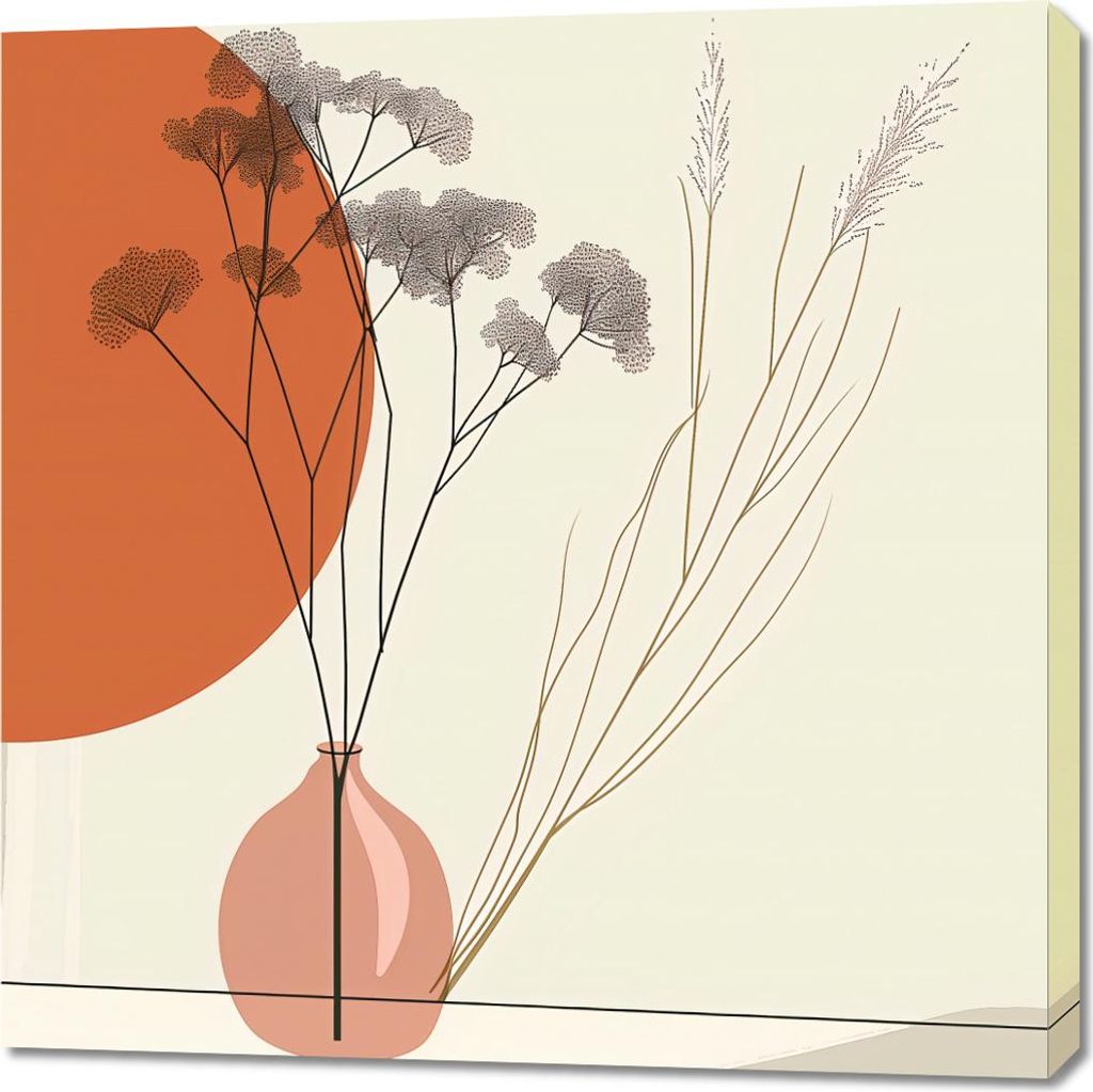 Bild 90x90cm Getrocknete Aussicht