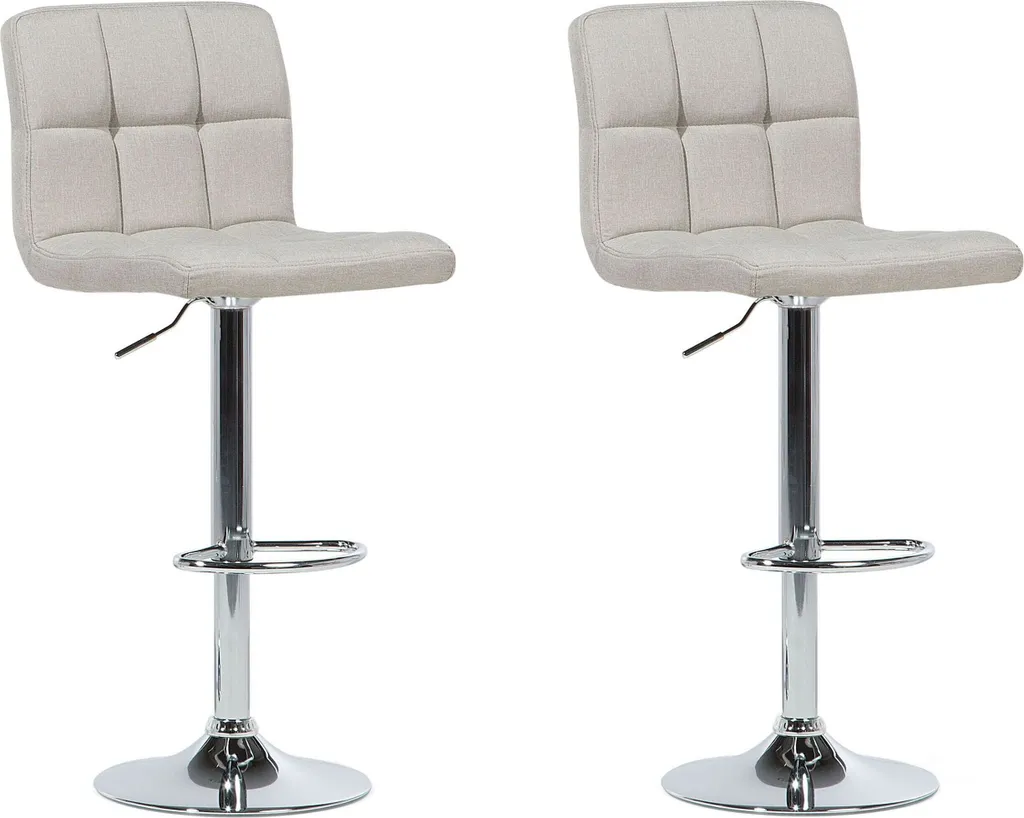 Tabourets de bar ergonomiques beiges pour soulager le dos - Lot de 2 PRO