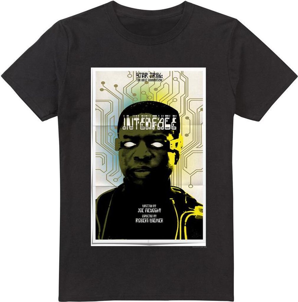 Star Trek - "The Next Generation Season 7 Episode 3" T-Shirt für Herren TV5457 (XL) (Schwarz)