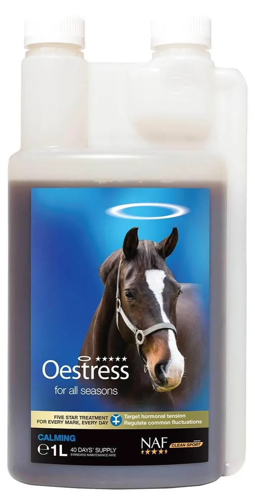 NAF Oestress Liquid 1 L Aliment Complémentaire pour Juments Difficiles