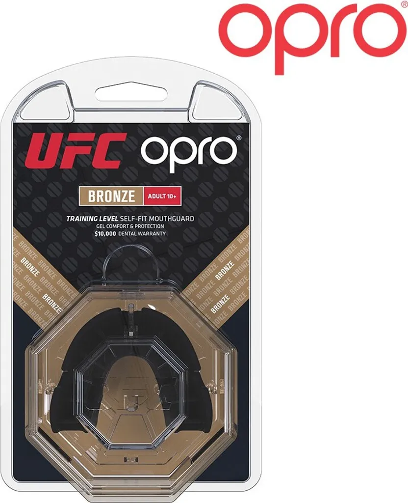Protège-dents Opro UFC Bronze Noir antichoc contre les blessures - 2