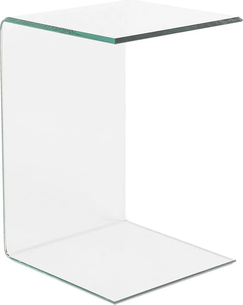 Beliani Table basse en verre trempé 61x40 cm, Style Glamour Moderne