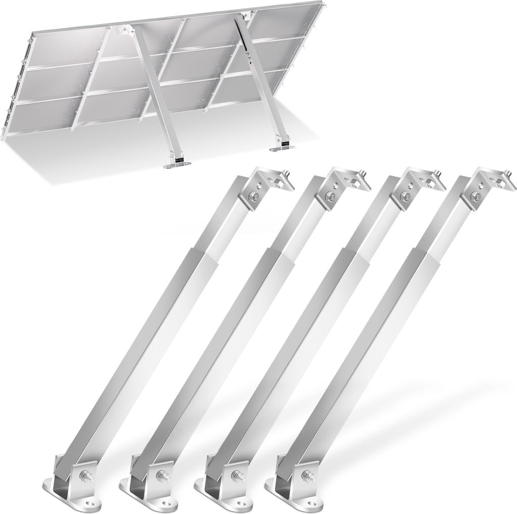 Jayseuw Balkonkraftwerkhalterung 4er Set ,Solar- & PV-Montagesysteme , Verstellbare Solarpanel Halterung für PV-Anlagen,0°-60°