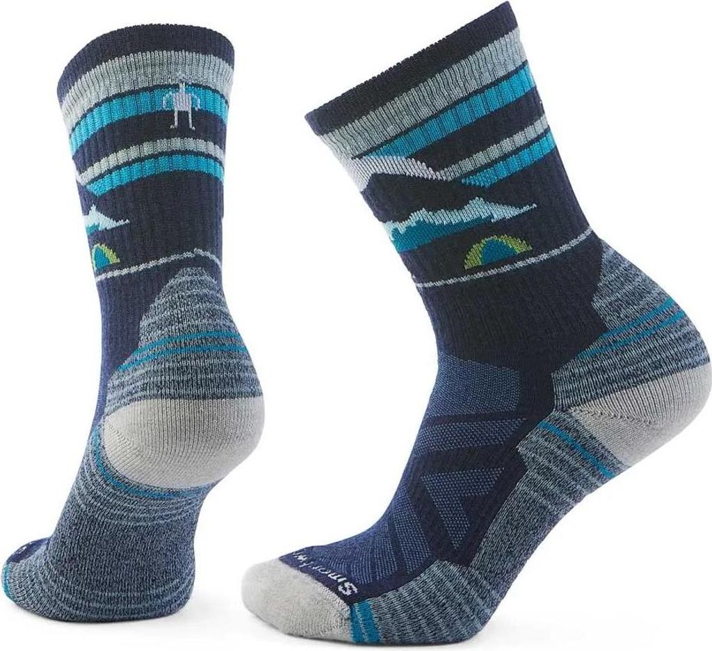 Smartwool Hike Light Cushion Mountain Moon Crew Socken Blau EU 38-41 Damen Blau EU 38-41