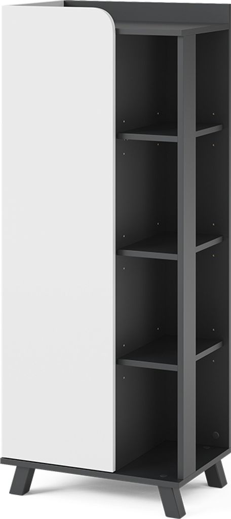Mobiletto midi Vicco Karen Antracite/bianco 50 x 128 cm con Immagine del prodotto 