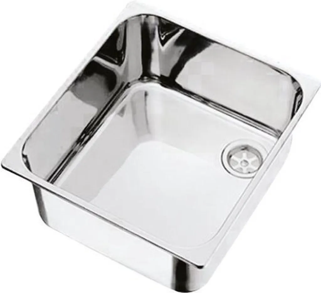 Évier rectangulaire inox 360x360x150 mm Acier VA pour cuisine et atelier