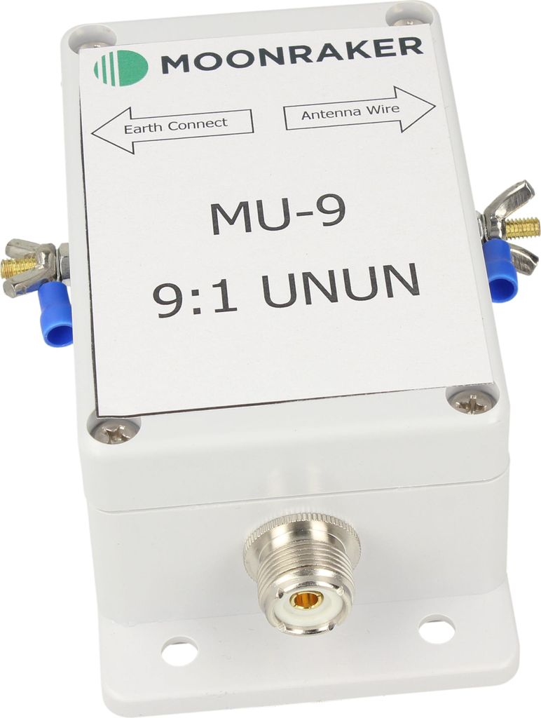 Moonraker MU-9 UNUN 9:1 HF Antennenanpassung für Langdraht- und End-Feed-Antennen | 1–50 MHz | bis 400 W | SO-239 Koaxanschluss | Amateurfunk