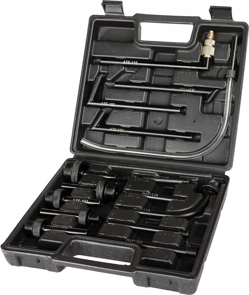 LUXTOM | Getriebeöl-Befülladapter-Satz, 13-tlg, Schwarz, Kompatibel mit BMW, Ford, VW, ATF-Adapter-Set, Getriebeöl Einfülladapter