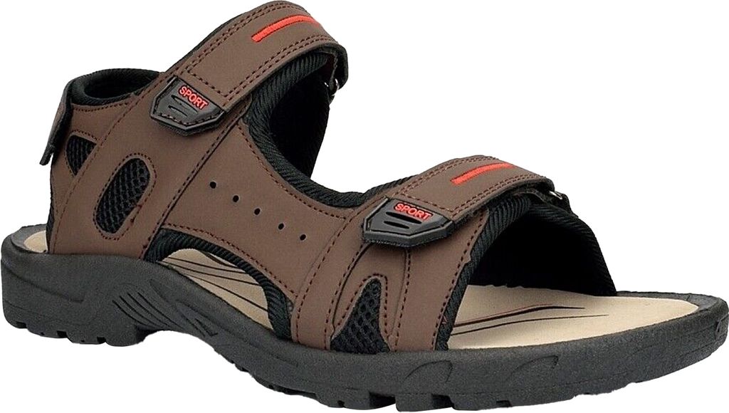 PDQ Herren Triple Touch Sport Sandalen DF802 (47 EU) (Braun)