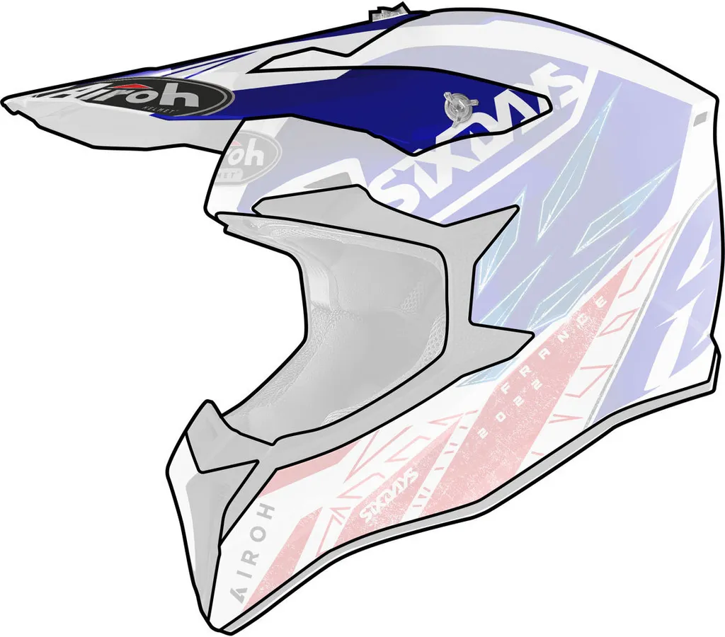 Casque Airoh WRAAP Six Days France 2022 - Casque Moto Cross Edition