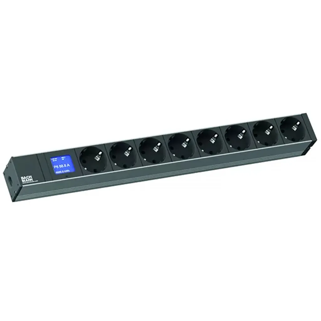 Bachmann Multiprise 8xProtectionk avec ampèremètre 800.2054 IT