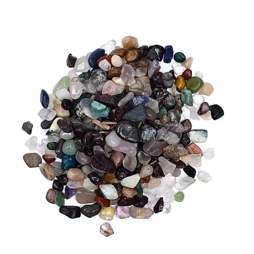 Pierres roulées naturelles en mélange multicolore - 800g de petits galets
