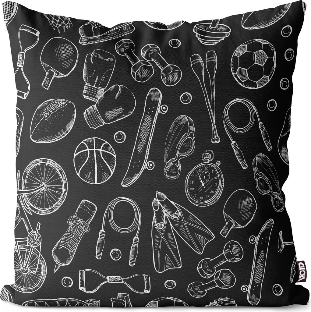 VOID Sportgeräte Grafikmuster Kissenbezug Kissenhülle Sofakissen Kissen Deko Outdoor-Kissen Dekokissen