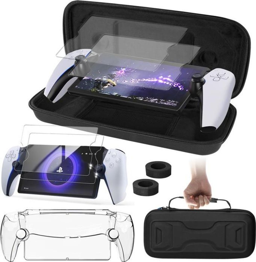 INF Kit Custodia per Console di Gioco Nera: Protezione Immagine del prodotto 