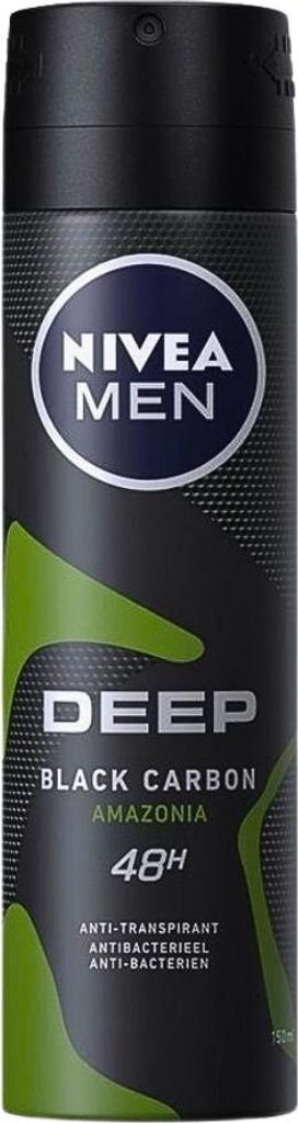 Nivea - Men - Deodorant - Spray - Deep Black Carbon Amazonia - 150 ml - 1 Stück