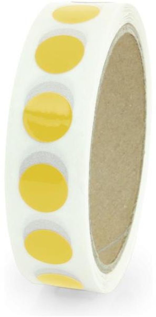 Dreifke Aufkleber Markierungspunkte blanko, Polypropylenfolie, gelb, Ø 15 mm...
