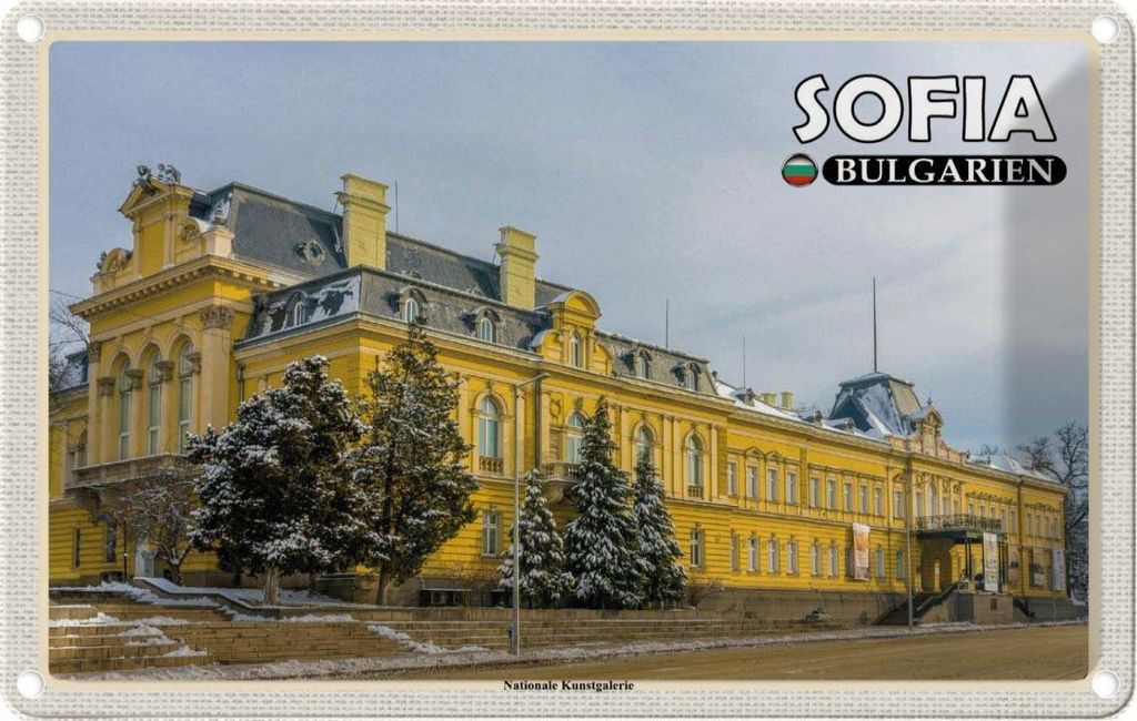 vianmo Blechschild 20x30 cm Sofia Bulgarien Kunstgalerie Bildmotiv Reisemotiv Abenteuer Reisen Urlaub