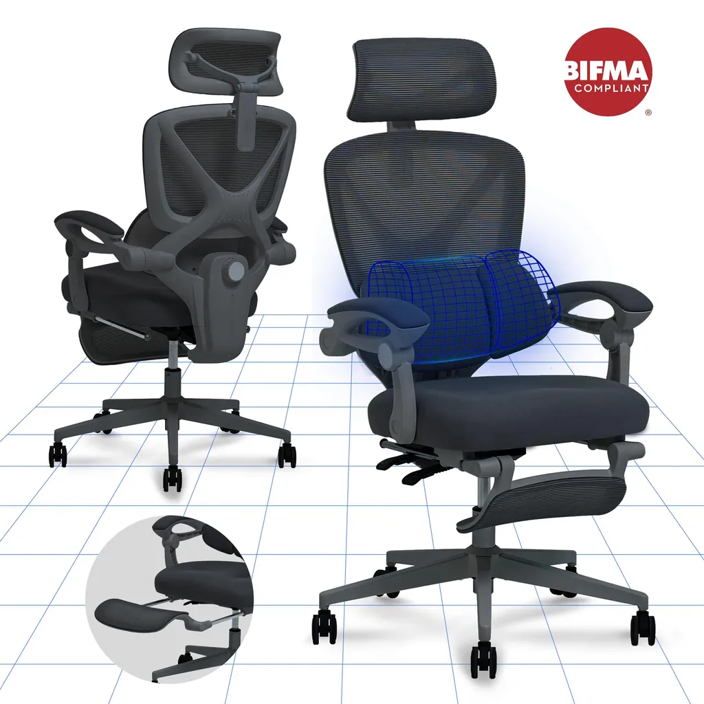 Soulager le Mal de Dos avec la Chaise Ergonomique FLEXISPOT Ajustable