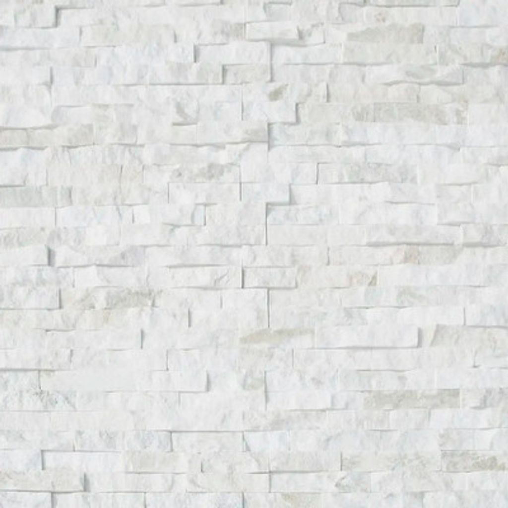 Pietra di rivestimento naturale 40 x 10 cm bianco Immagine del prodotto 