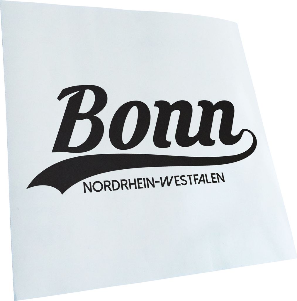Kiwistar - Autoaufkleber - Bonn Nordrhein-Westfalen - Mattschwarz - 24x10cm - Aufkleber für Auto, Laptop, Fahrrad, LKW, Motorrad Mehrfarbig JDM De...