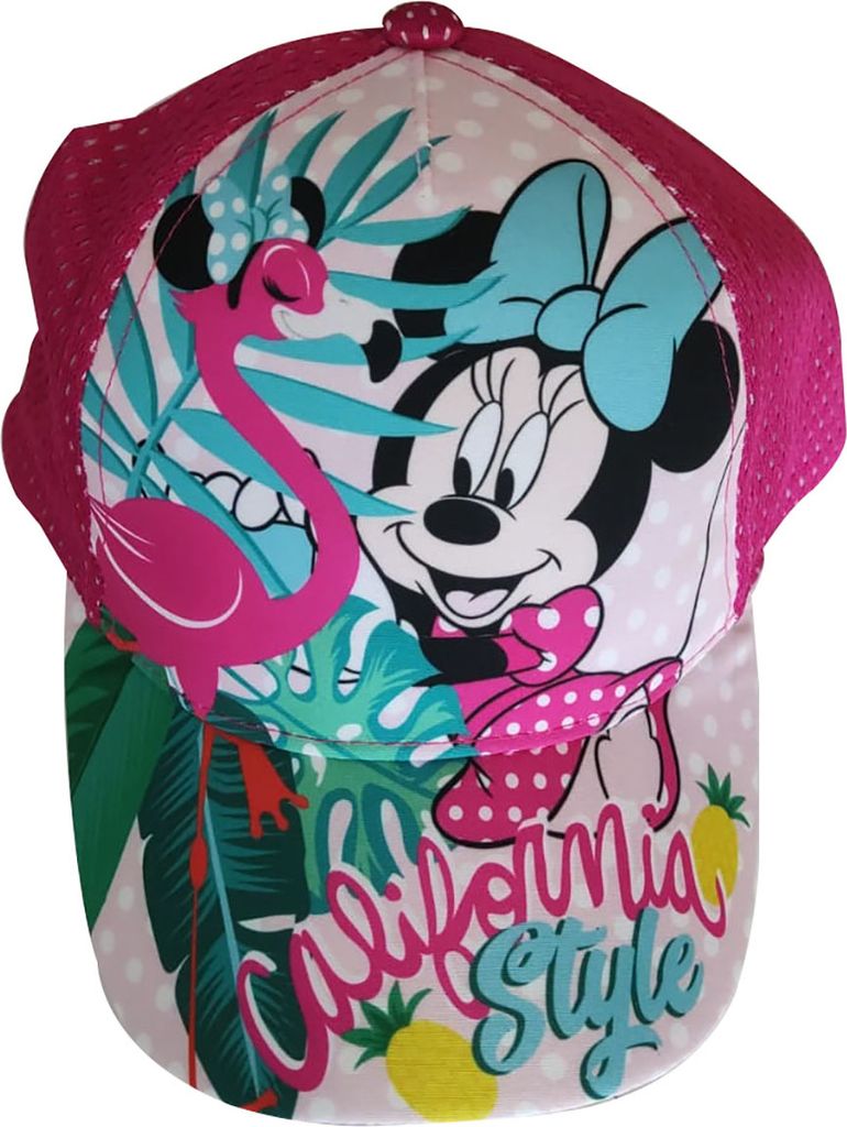 Disney Minnie Maus Kappe Basecap Mütze California Style! für Kinder Pink, Gr. 54