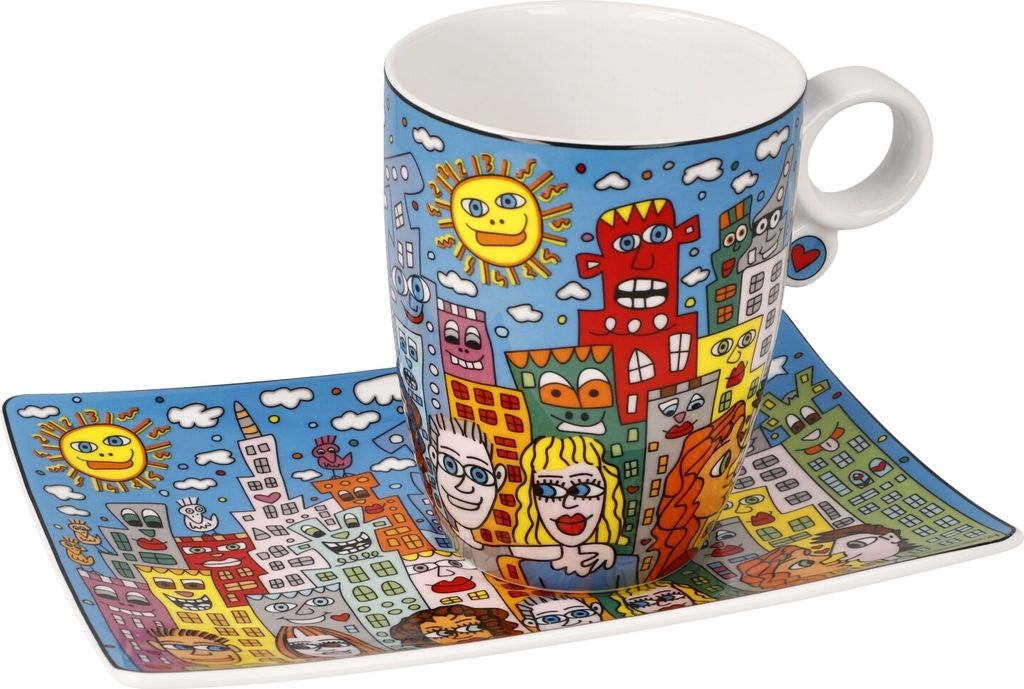 Goebel James Rizzi Summer in the City Künstlertasse mit Produktbild 