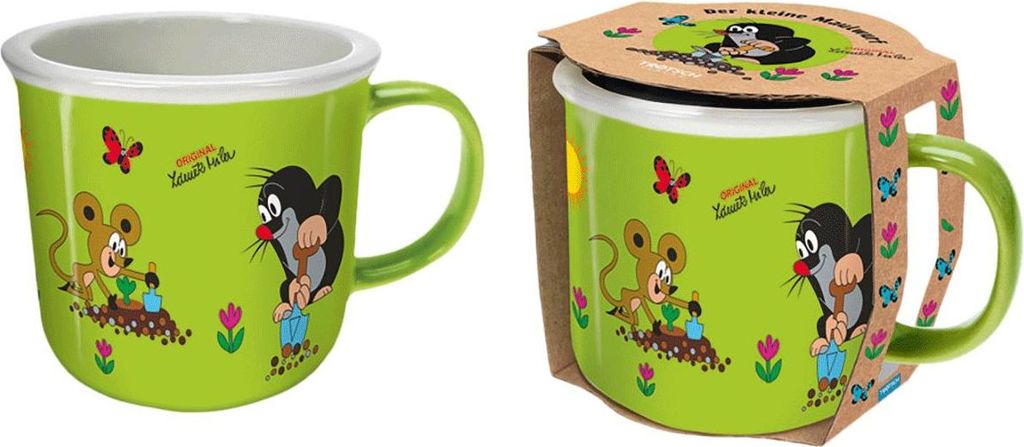 Trötsch Der kleine Maulwurf Tasse Porzellantasse Gartenfreunde