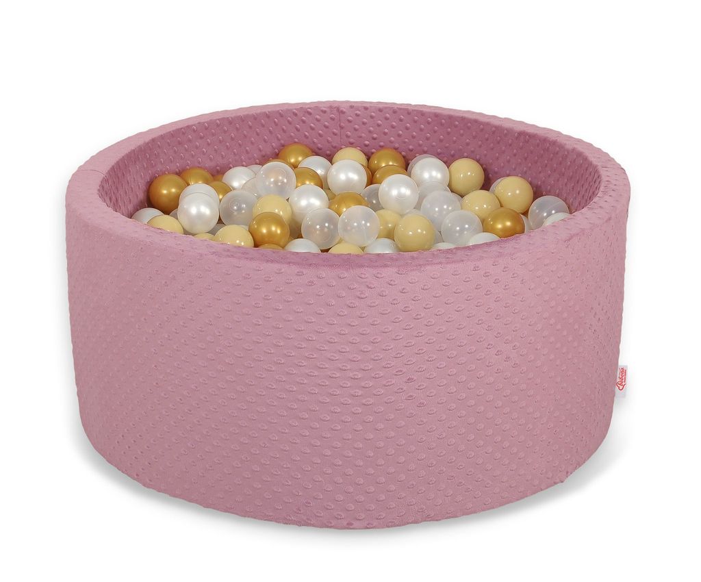 Minky Trockenpool H-40 cm mit 200 Bällen - Retro Pink
