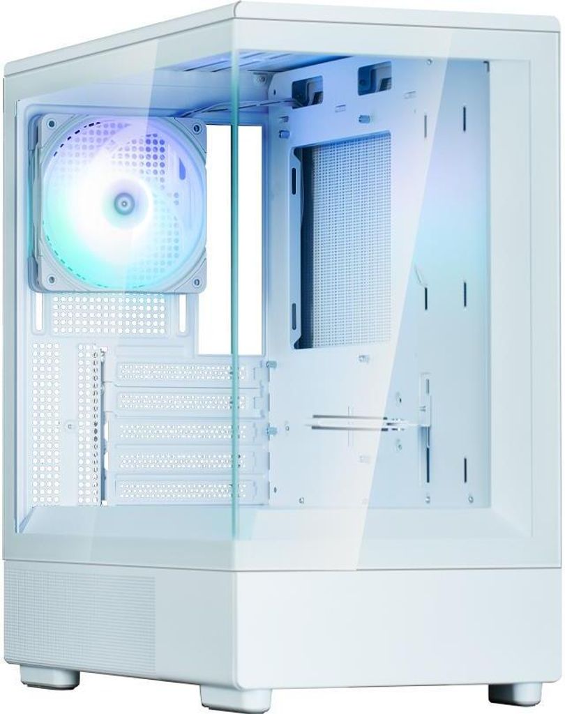 Zalman P10 White, Mini Tower, PC, Weiß, micro ATX, Mini-ITX, Kunststoff, Stahl, Gehärtetes Glas, Multi
