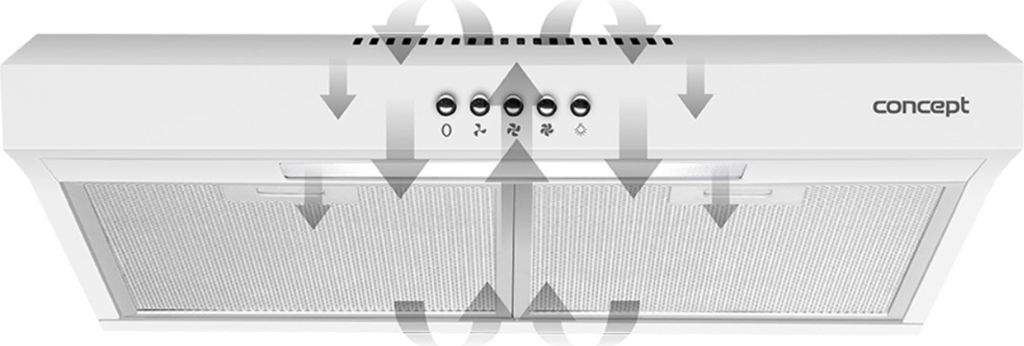 Concept OPP1250WH, 136 m³/h, Abluft/Umluft, G, B, C, 60 dB Produktbild 3