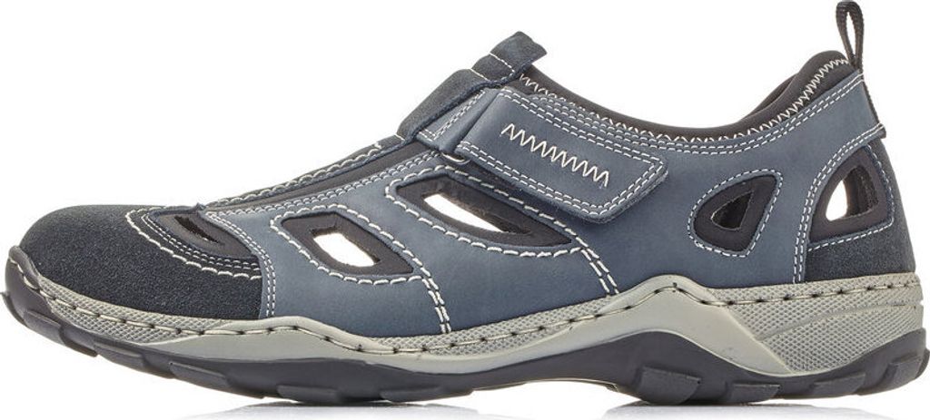 Rieker Herren Klett Halbschuh durchbrochen dunkelblau 44 Produktbild 54