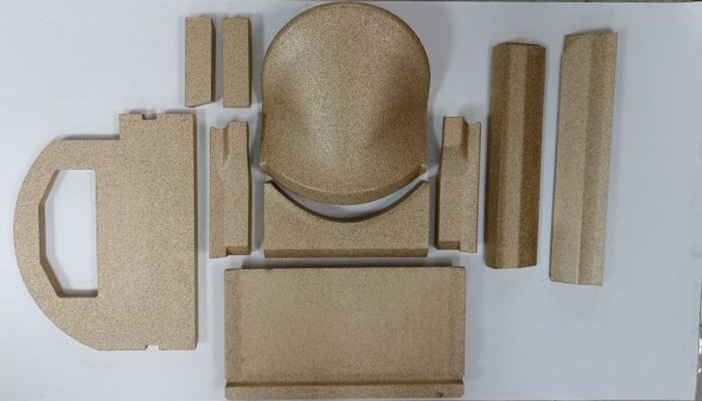 HWAM Feuerraumauskleidung zu 26er-Serie Skamol-Set für Öfen mit Seitenscheiben