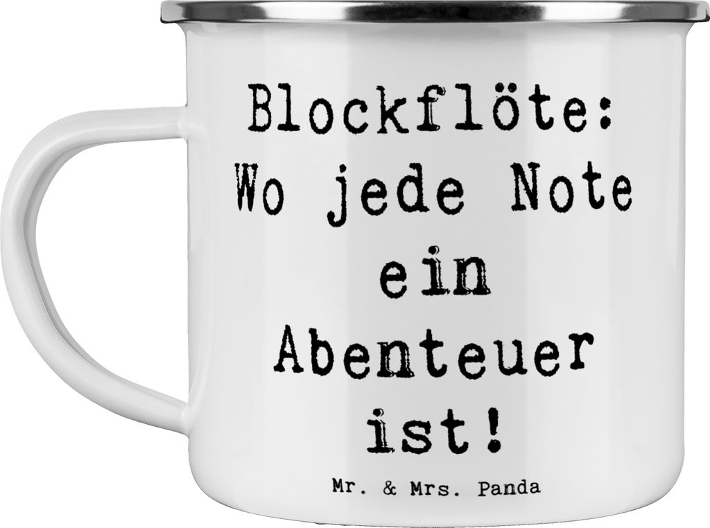 Mr. & Mrs. Panda Pott Spruch Abenteuer Blockflöte - Weiß - Produktbild 