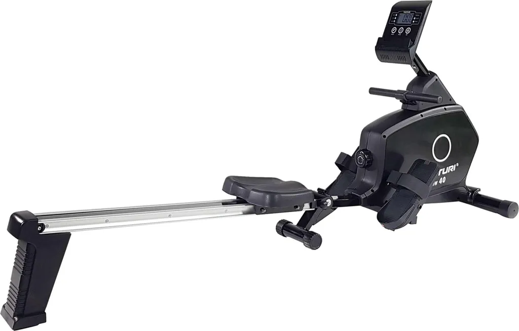 Rameur Tunturi FitRow 40 : Appareil de Fitness Pliable avec 8 Niveaux