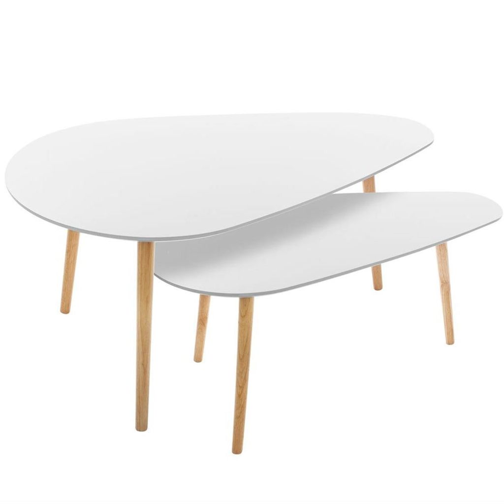 Satztische "mileo" weiß b88 98cm - Atmosphera créateur d'intérieur