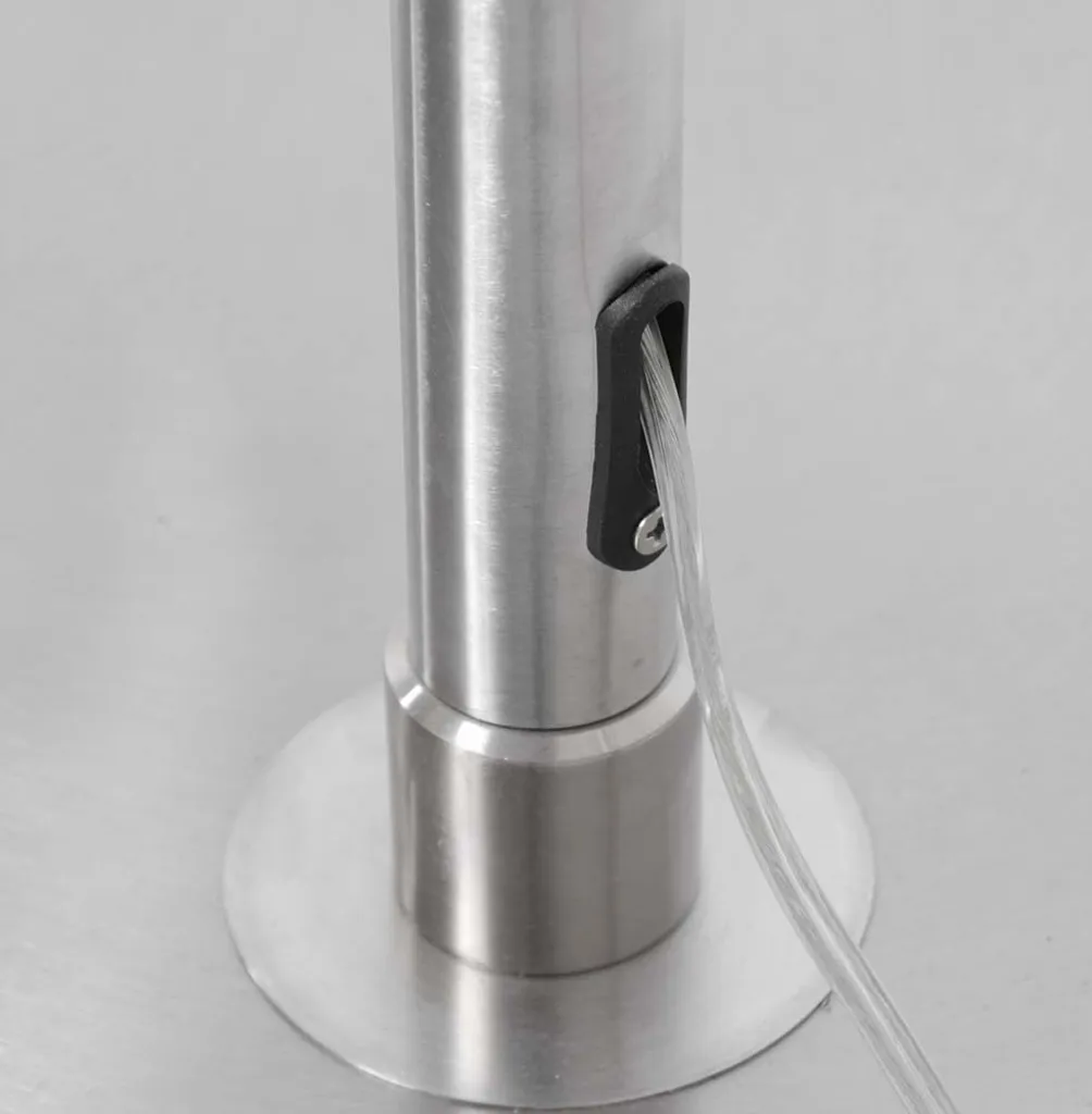 Steinhauer Sparkled Light 3806ST Lampadaire Arc en Acier Satiné E27 - 6