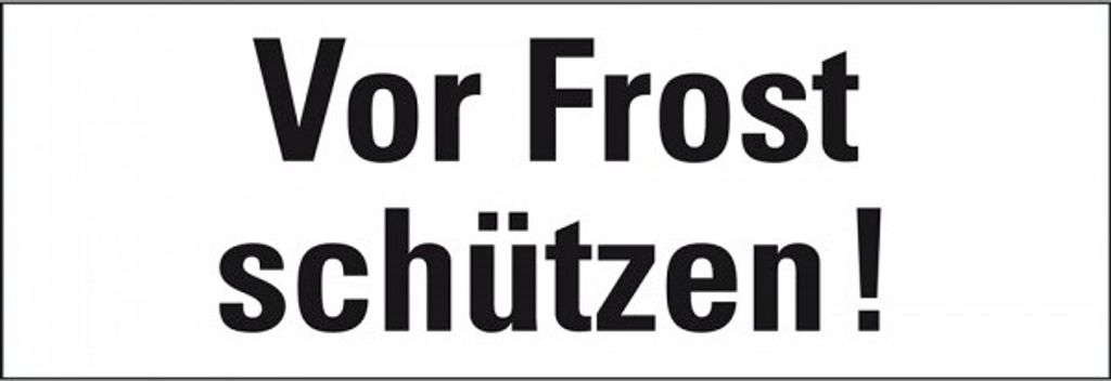 Dreifke Aufkleber I Hinweisetikett Vor Frost schützen!, weiß, Haftpapier, pe...