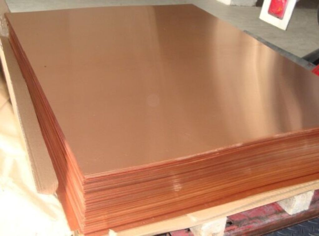 Naturkupferplatte - 55 x 55 cm - Dicke 1,5 mm