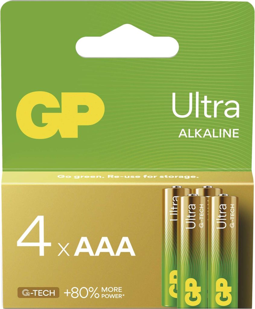 GP Alkaline-Batterien ULTRA AAA (LR03) - 4 St.