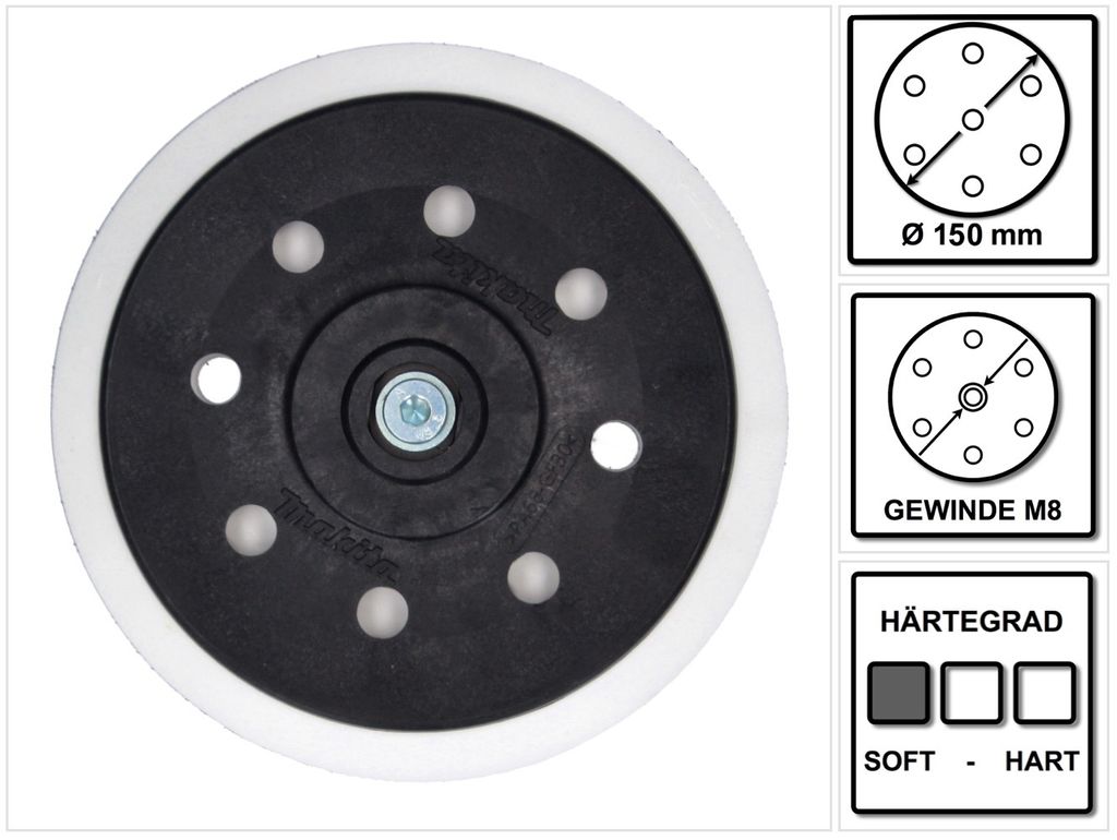 Makita 196684-1 Brúsny kotúč mäkký 150 mm Obrázok produktu 