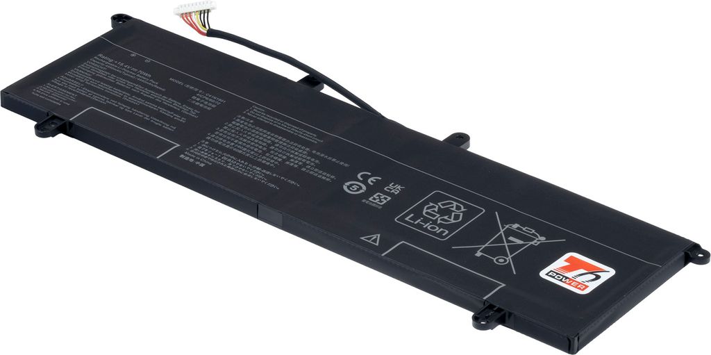 T6 Power Akku für Asus ZenBook Duo UX481FL, Li-Poly, 15,4 V, 4550 mAh (70 Wh), schwarz