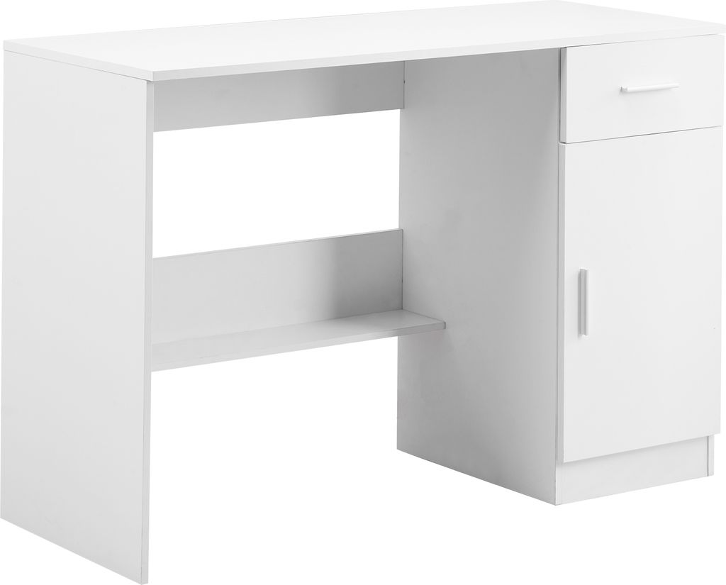 SucceBuy Kleiner Holzschreibtisch mit Schublade, rechteckiges Design für Büroarbeiten