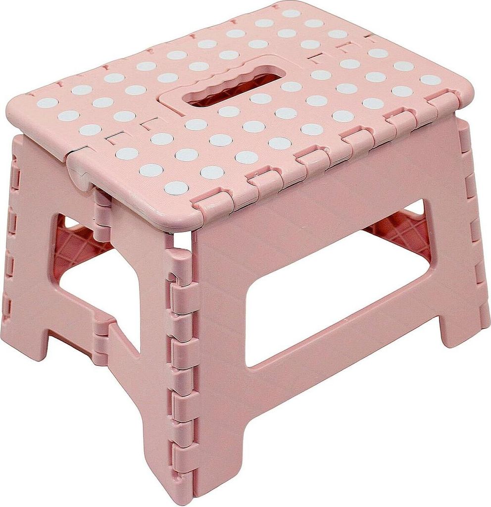 Rutschfester Klapphocker in Rosa, 31,5 x 25 x 22 cm, Produktbild 