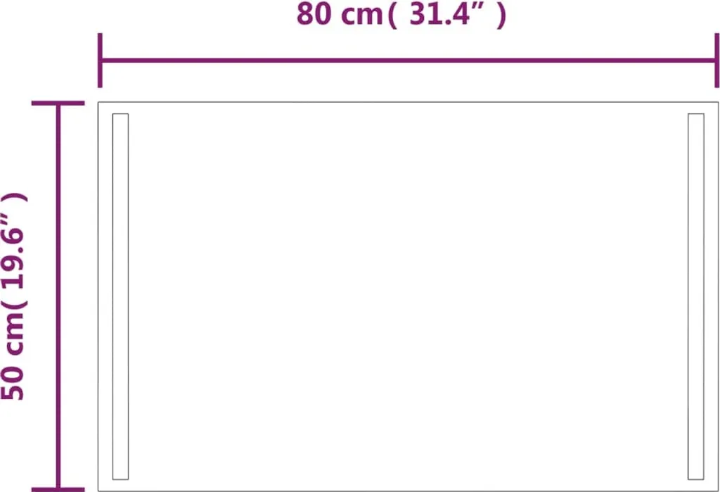 Specchio Parete Bagno LED 80x50 | Alta Luminosità e Sicurezza - 4