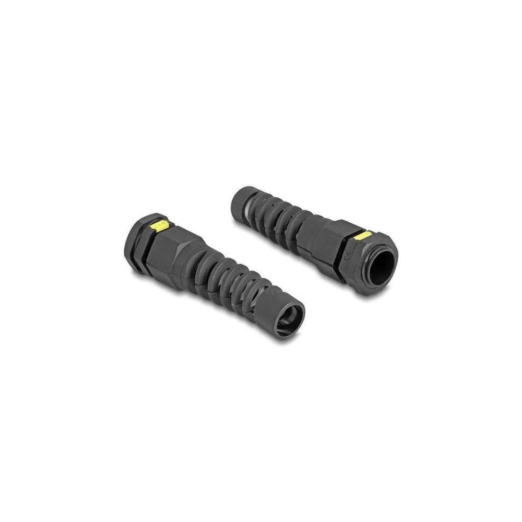 Delock - Kabelverschraubung - M16, Belüftung, Zugentlastung, IP68 staub- und wasserdicht - Schwarz, RAL 9005 (Packung mit 2)